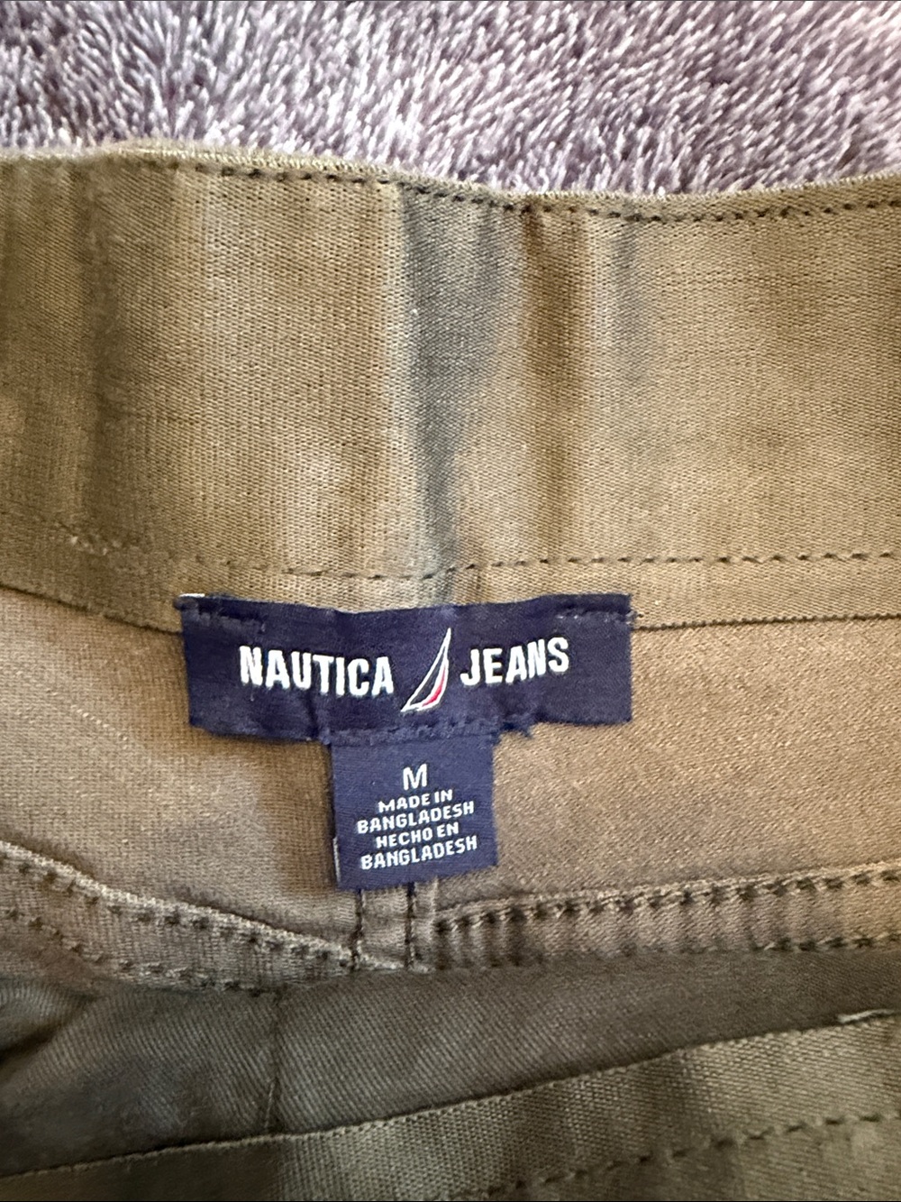 Nautica Olive Green High-Rise Utility Shorts - Picture 2 of 3